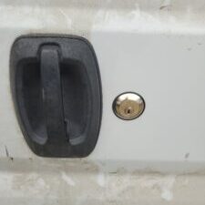 Slam lock installed on the load area of a white van in the Wirral.